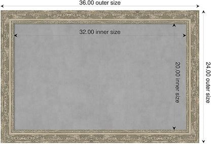 Amanti Art Silver Framed Magnetic Board 24x36 Large Vision Board - Image 2