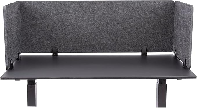 Stand Up Desk Store ReFocus Raw Clamp-On Acoustic Desk Divider Mounted Privacy - Image 4