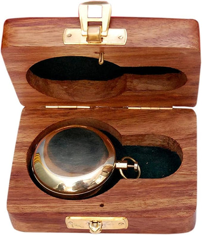 Bazross Brass Nautical Compass - Image 4