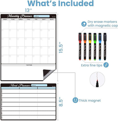 Magnetic Dry Erase Monthly Calendar Set - Image 2