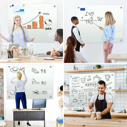 H-Qprobd Glass Whiteboard 60"x40" Magnetic Dry Erase White Board - Image 5