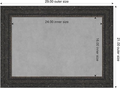 Amanti Art Black Framed Magnetic Board 21x29 Medium Vision Board - Image 2