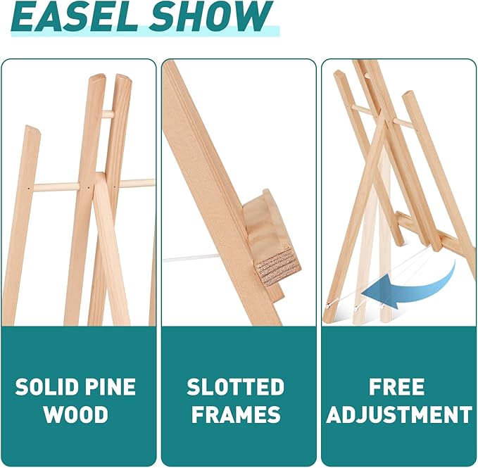ESRICH 6 Pack 16in Wood Easels, Tabletop Easel - Image 3