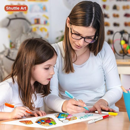 Shuttle Art 30 Colors Permanent Markers, Fine Point, Works on Plastic, Metal - Image 6