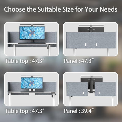 ERGO COLLECT Desk Privacy Panel, 2-in-1 Adjustable Acoustic Desktop Partition - Image 7