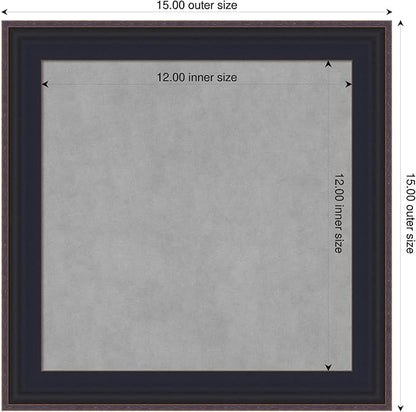 Amanti Art Black Framed Magnetic Board 15x15 X-Small Vision Board - Image 2