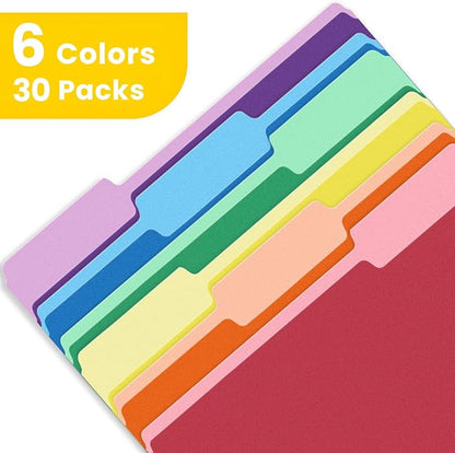 SUNEE File Folders, 30 Pack Manilla Folders 8.5 x 11, Colored File Folders Home - Image 3