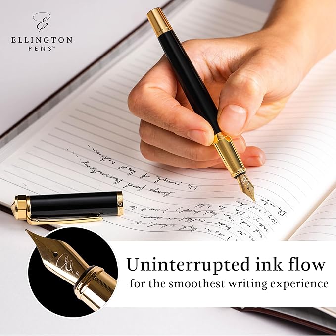 Ellington Pens Luxury Fountain Pen Set- Smooth Fine Nib- Includes 3 Ink - Image 4
