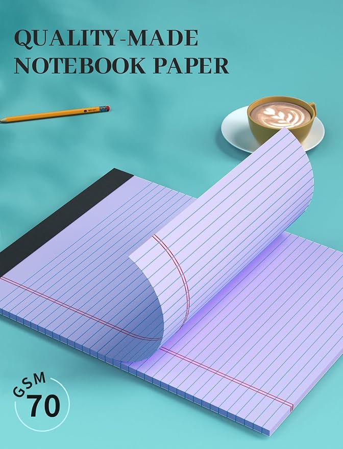12 Pack Legal Pads 8.5 x 11 College Ruled, Lined Paper Pads 8.5 x 11, Colored - Image 4