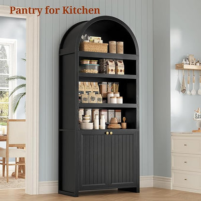 81" Tall Arched Cabinets, Bookcase - Image 7