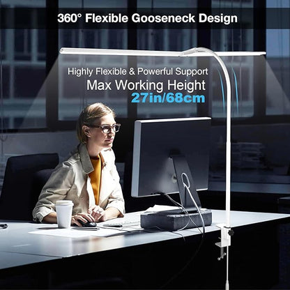 LED Desk Lamp, 31.5'' Wide Double Head Desk Lamps - Image 5