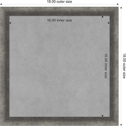 Amanti Art Grey Framed Magnetic Board 18x18 Small Vision Board - Image 3