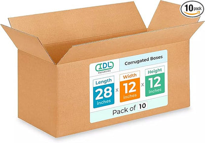 Long Shipping & Moving Boxes 28x12x12 inches by IDLPackaging