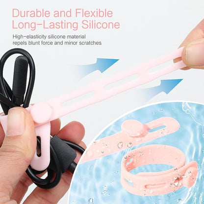 Donruby 24Pcs Silicone Cable Ties - Image 4