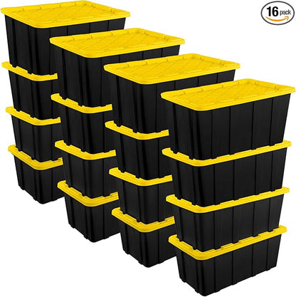 Sterilite 16-Pack Industrial Tote, Plastic Storage Container Bins by Sterilite