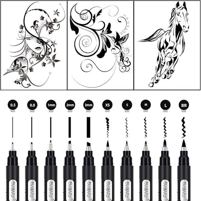 PANDAFLY Calligraphy Pen, 10 Size Calligraphy Pens - Image 3