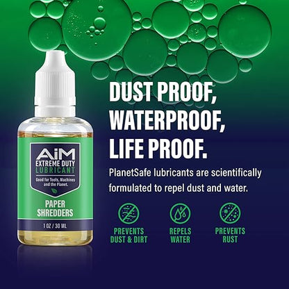 PlanetSafe Lubricants AiM Paper Shredder Oil/Lubricant - 1 oz - Reduces - Image 2