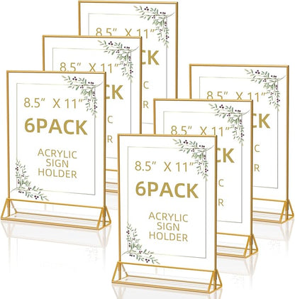 PPH-Sisy Acrylic Sign Holder 8.5X11 Clear Sign Holder, Double Sided Flyer Holder by PPH-SisyPurchaseNow