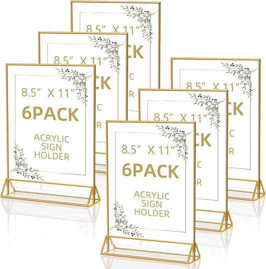 PPH-Sisy Acrylic Sign Holder 8.5X11 Clear Sign Holder, Double Sided Flyer Holder by PPH-SisyPurchaseNow