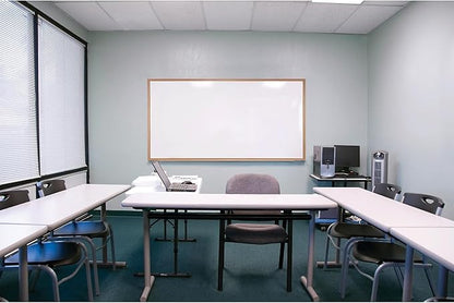 Ghent 4 x 4 Porcelain Magnetic Whiteboard, Wood Frame, 1 Marker, 1 Eraser - Image 5