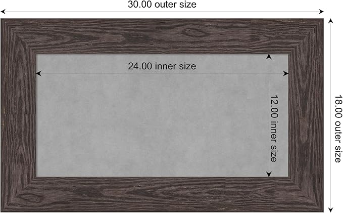 Amanti Art Black Framed Magnetic Board 18x30 Small Vision Board - Image 3