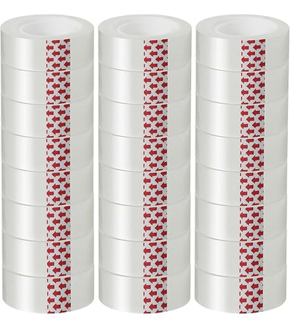 GIBIBU 24 Rolls Transparent Tape Refills, Glossy Gift Wrap Tapes by GIBIBU