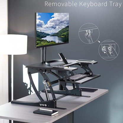 VIVO 32 inch Height Adjustable Stand Up Desk Converter, V Series, Quick Sit to - Image 8