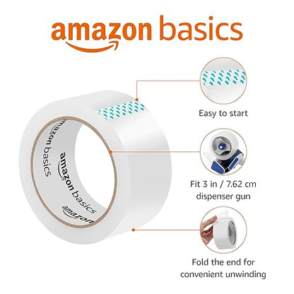 Amazon Basics Strong Plastic Adhesive Packaging Tape - Image 2