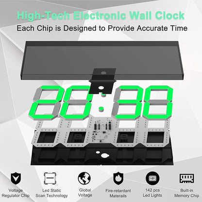 LED Large Digital Wall Clock, Oversize Wall Clock - Image 6