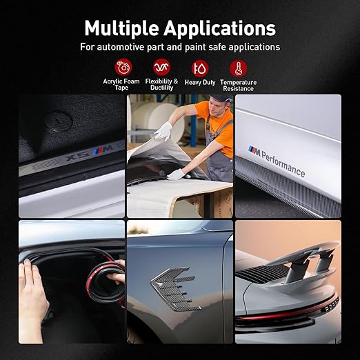 Automotive Acrylic Plus Attachment Tape 0.79" x 18Ft Made of 3M Double Sided - Image 7