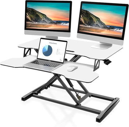 FITUEYES Height Adjustable Standing Desk 32” Wide Sit to Stand Converter Stand by FITUEYES