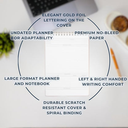 Merely Home | Meeting Notebook for Work | 8.25" x 11.75" | Project Planner | - Image 5
