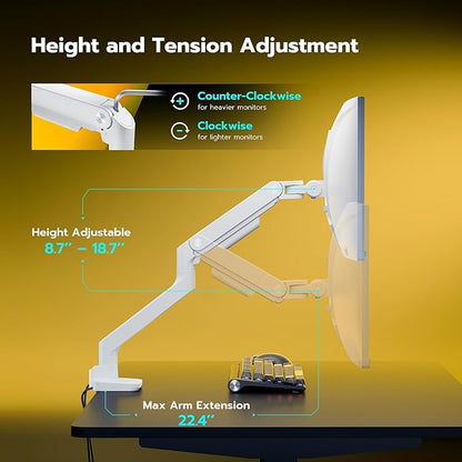 ARES WING Ultrawide Monitor Arms White - Image 6
