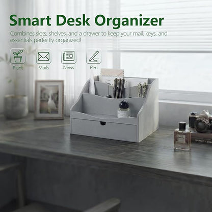 Pine Wood Mail Organizer for Desk - Image 3