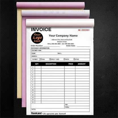 Custom Invoice Book in 3-Part /2-Part Receipt Book - Image 2