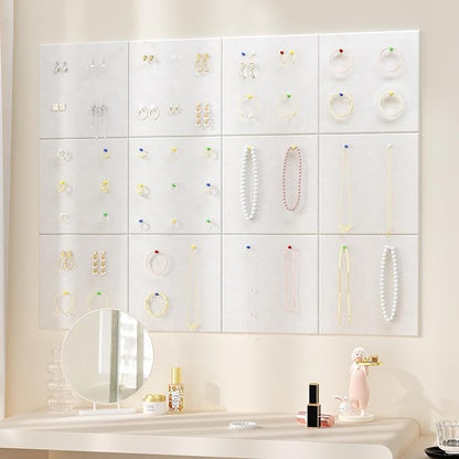 Neatsure Large Cork Board for Wall, 12 Panels Felt Tiles Tack Push Pin Board - Image 6