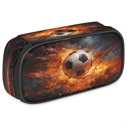 Pardick Football Fire Pencil Case，Big Capacity Pencil Pouch Coin Pouch by Pardick