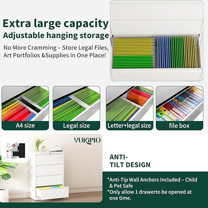 4 Drawer Lateral File Cabinet - Image 6