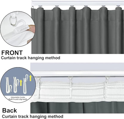 Cbsroro Room Divider Blackout Curtain Track Curtains Wall Dividers Panels Screen - Image 5