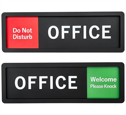 Office Sign – Do Not Disturb/Knock Welcome Slide Switch Sign, Premium Durable - Image 7