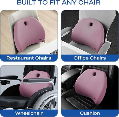 Skechers Lumbar Support Pillow for Office Chair, Memory Foam Lumbar Pillow - Image 6