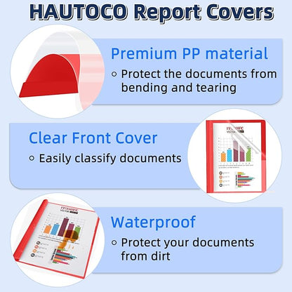HAUTOCO 12 Pack Plastic Report Covers - Image 5