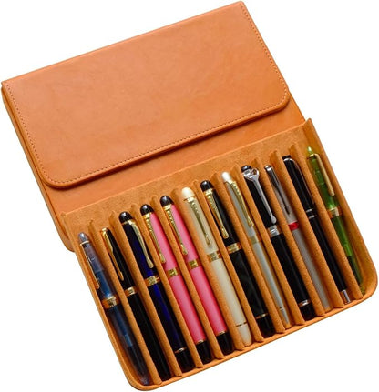 MIVLXLX Leather 12 Fountain Pen/Pencil Tray Case Organizer, Fashion Design - Image 9