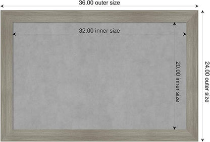 Amanti Art Grey Framed Magnetic Board 24x36 Large Vision Board - Image 2