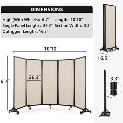 Strongbird Room Partition, Folding Privacy Divider, Office Partition Dividers - Image 5
