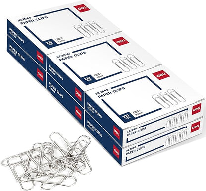 Deli #1 Smooth Paper Clips, 600 Medium Paper Clips, 6 Boxes of 100 Each by delioffice