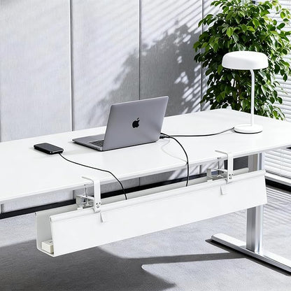 Oxford Cloth Under Desk Cable Management Tray, No-Drill 36" Desk Cable - Image 8