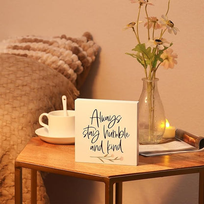 3 PCS Inspirational Wooden Box Signs - Image 4