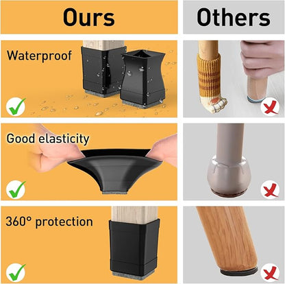 Square Chair Leg Protectors for Hardwood - Image 7