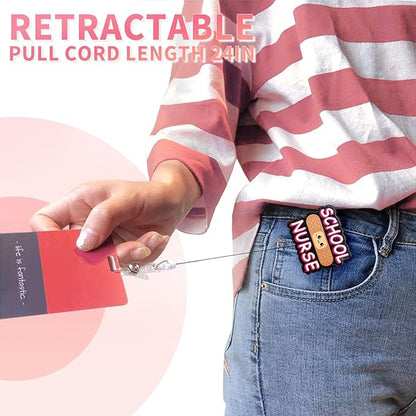 Aoryalps School Nurse Retractable Badge Reel Holder Retractable - Image 3